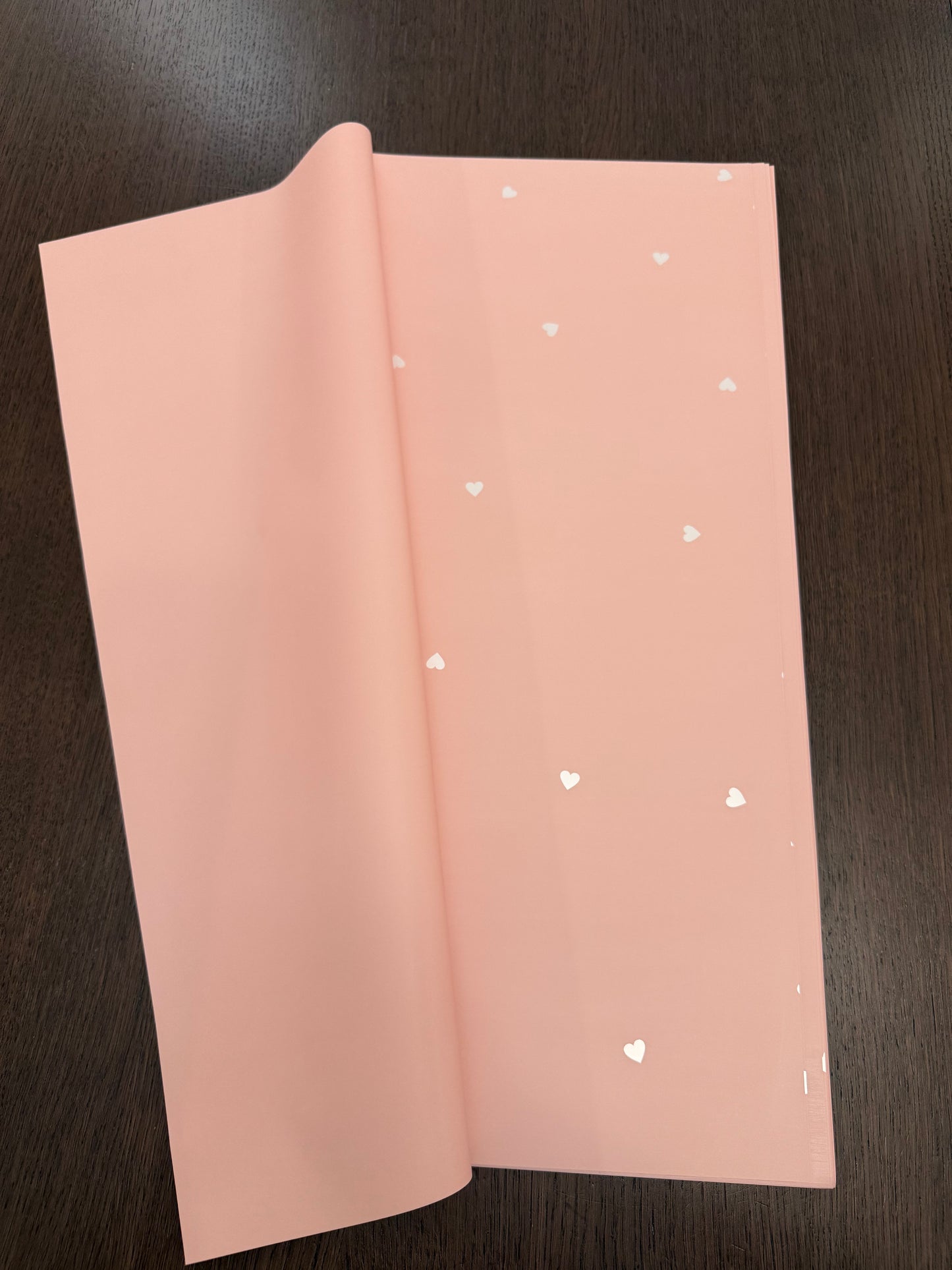 P.XXY-015 Pink/White Mini Heart Printed Wrapping Paper