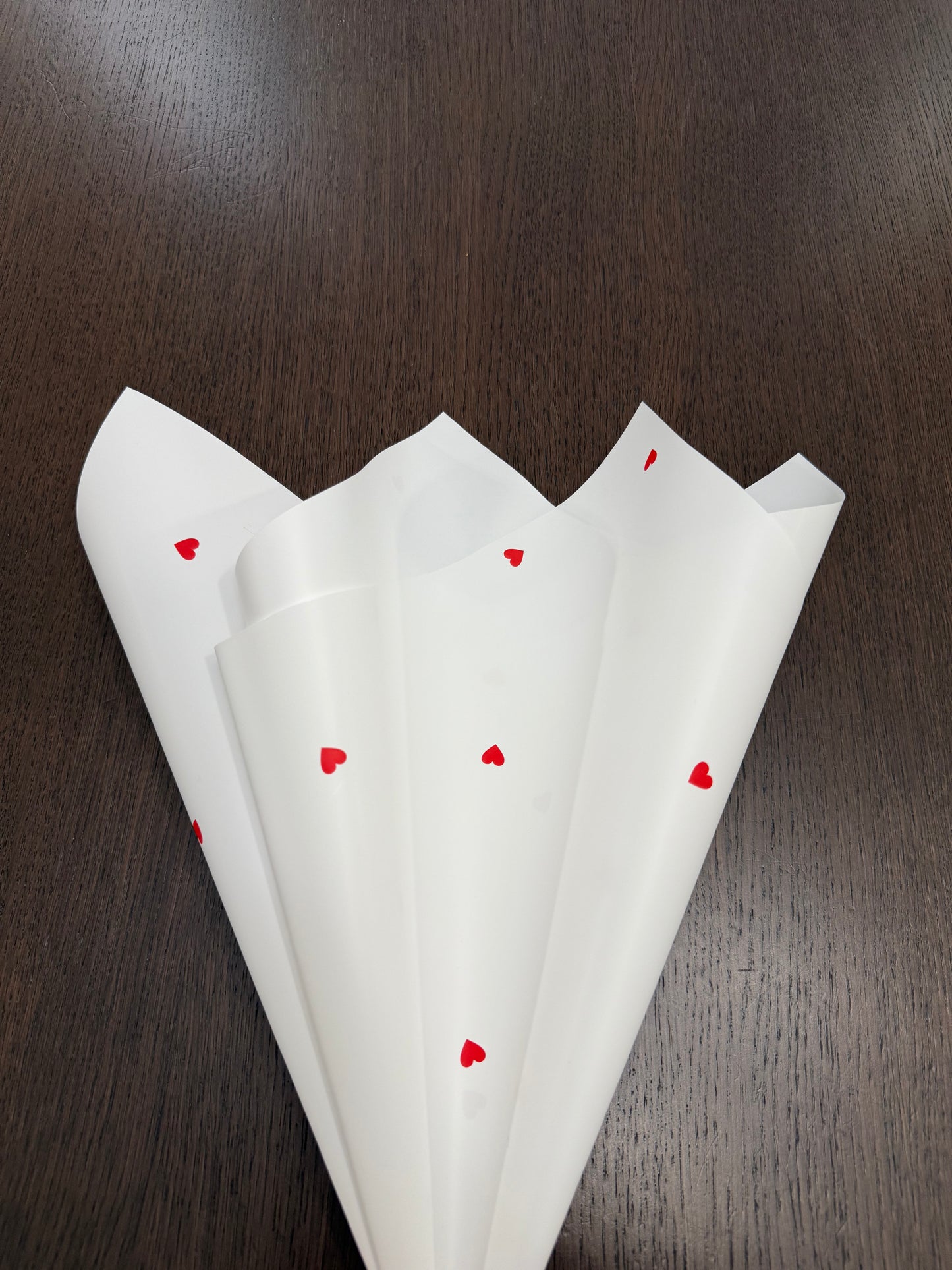 P.XXY-015 White/Red Mini Heart Printed Wrapping Paper