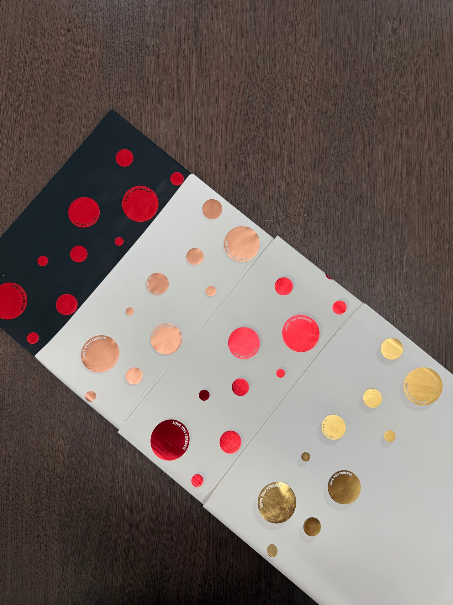 P.HXQ-004 White/Red -Love You Forever- Wrapping Paper