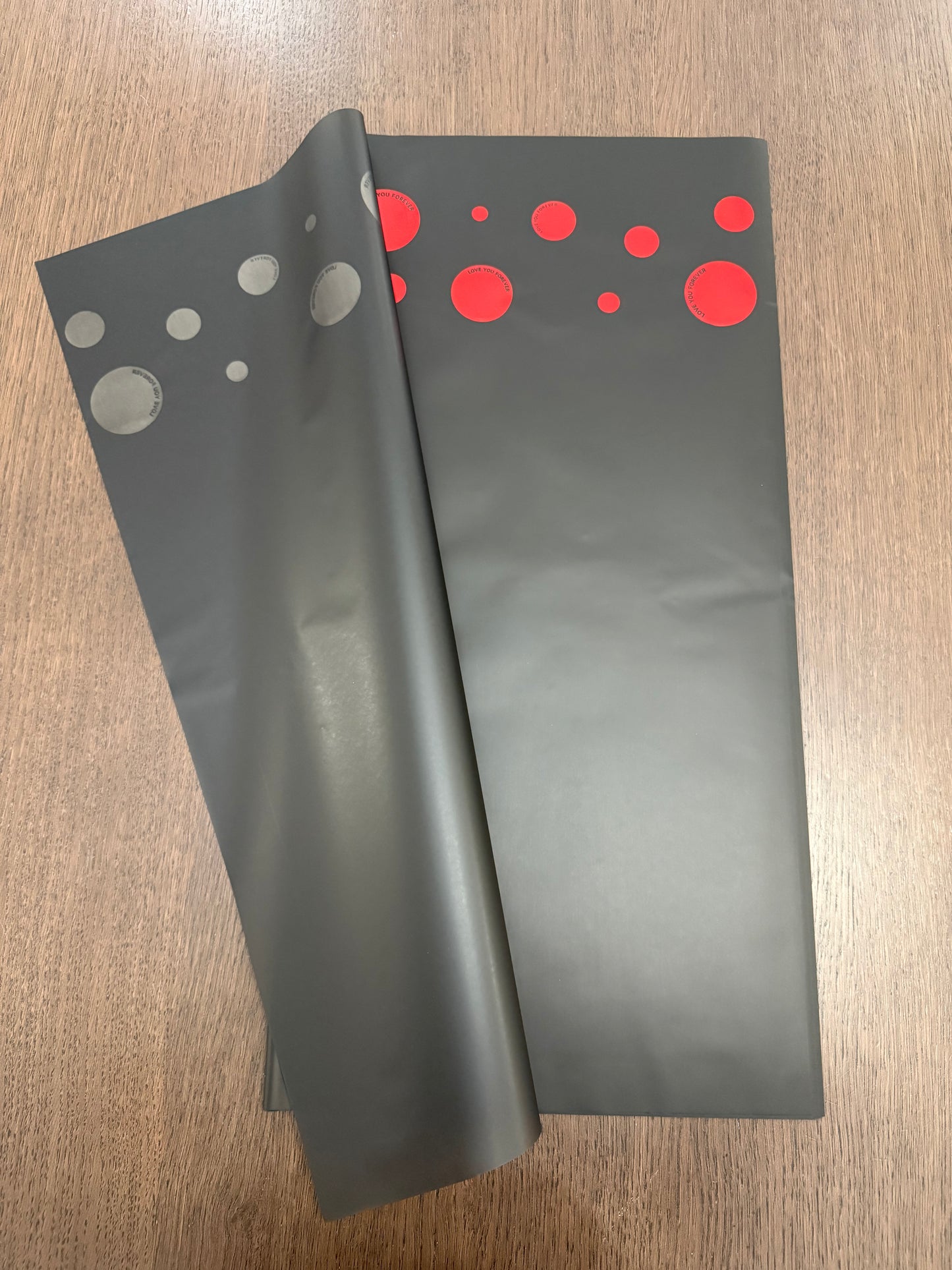 P.HXQ-004 Black/Red -Love You- Wrapping Paper