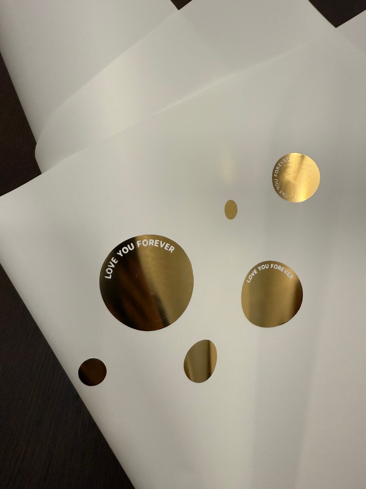 P.HXQ-004 White/Gold -Love You Forever- Wrapping Paper