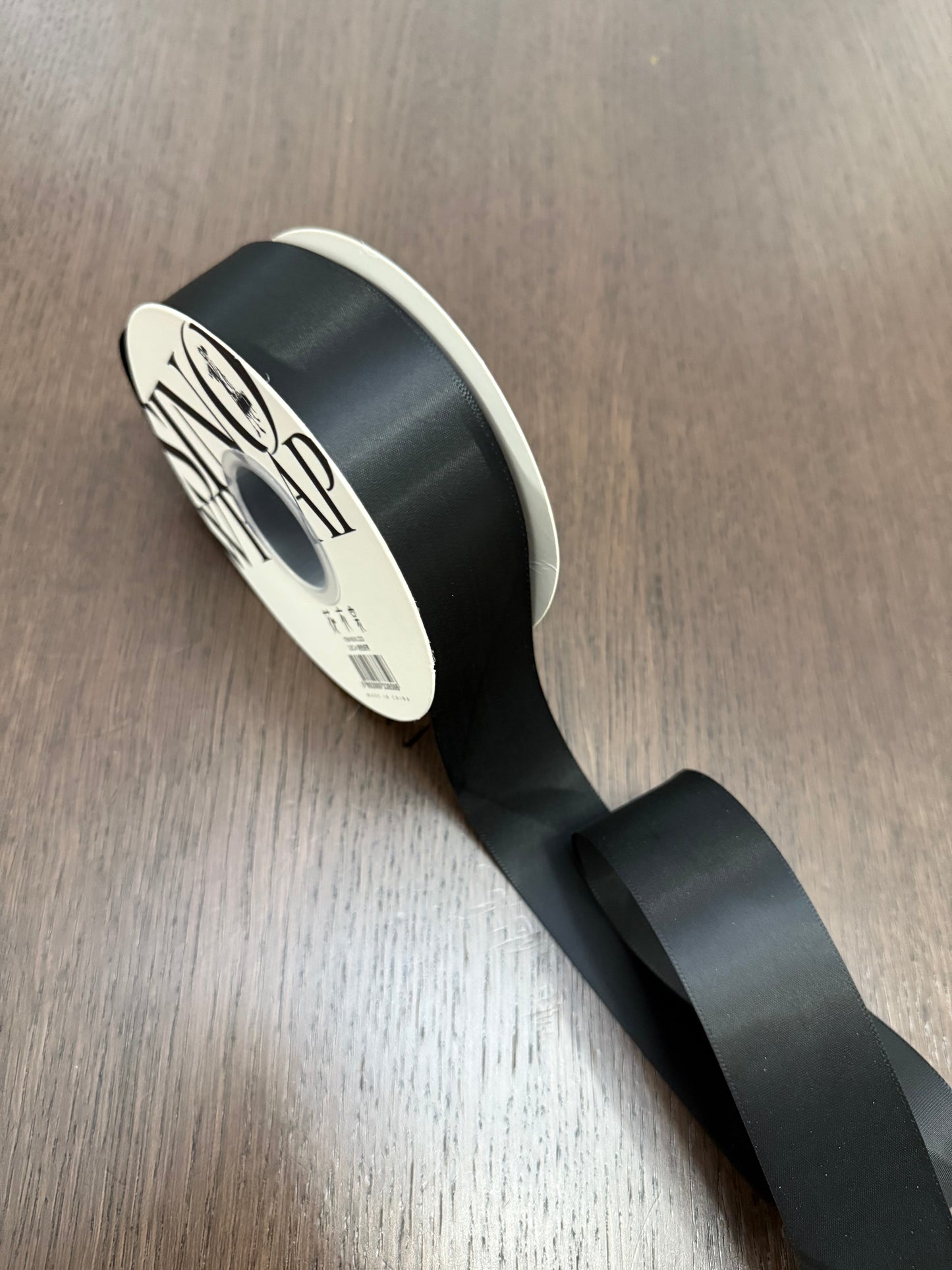 R.CSZD038 Black Satin Ribbon