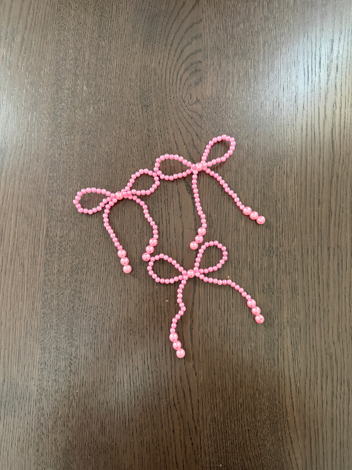 6pc Pink Pearl Bow Bouquet Accessory