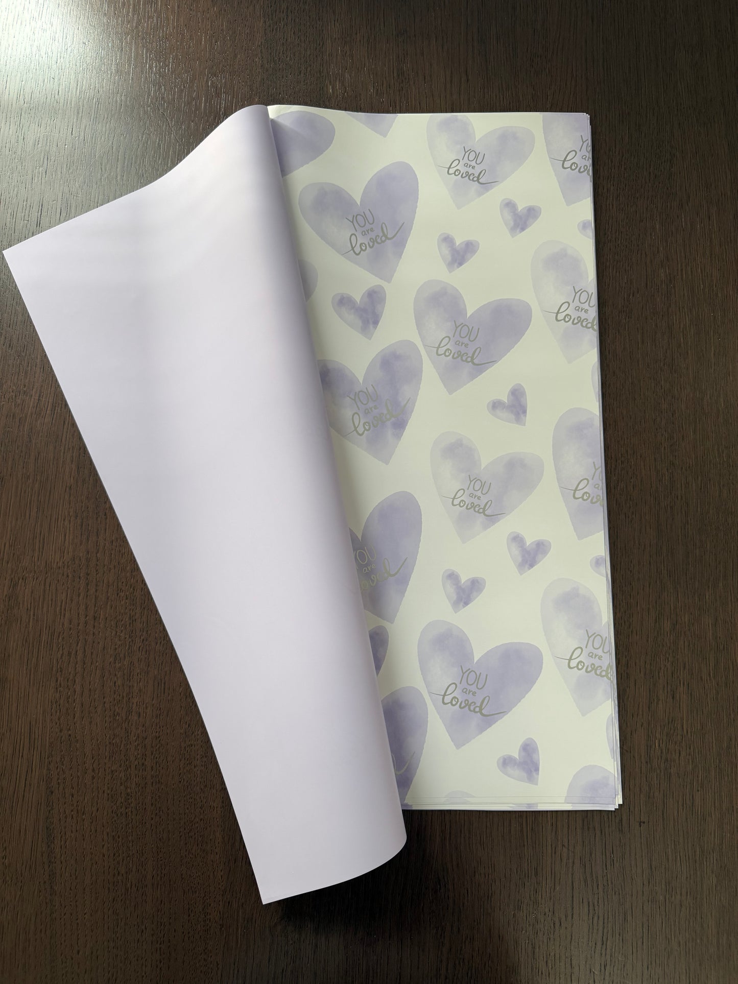 P.YJQX Lilac "You Are Loved" Wrapping Paper
