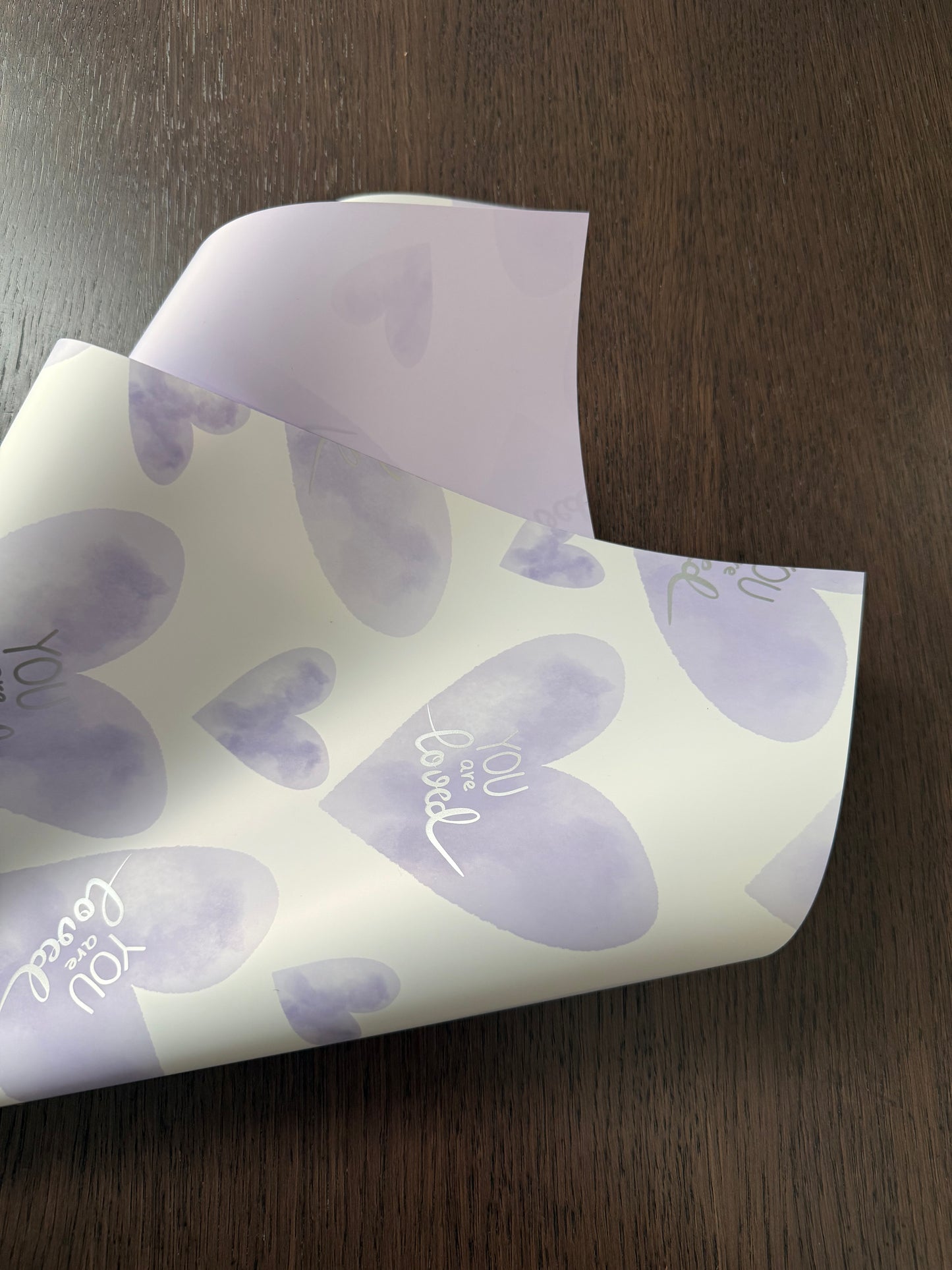 P.YJQX Lilac "You Are Loved" Wrapping Paper