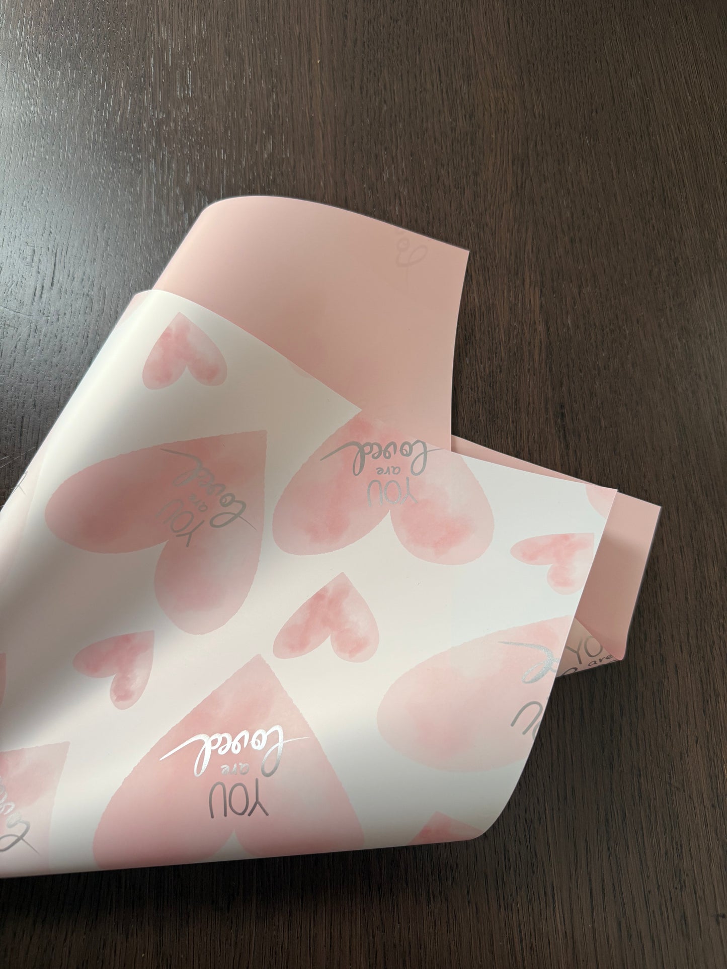 P.YJQX Light Pink "You are Loved" Wrapping Paper