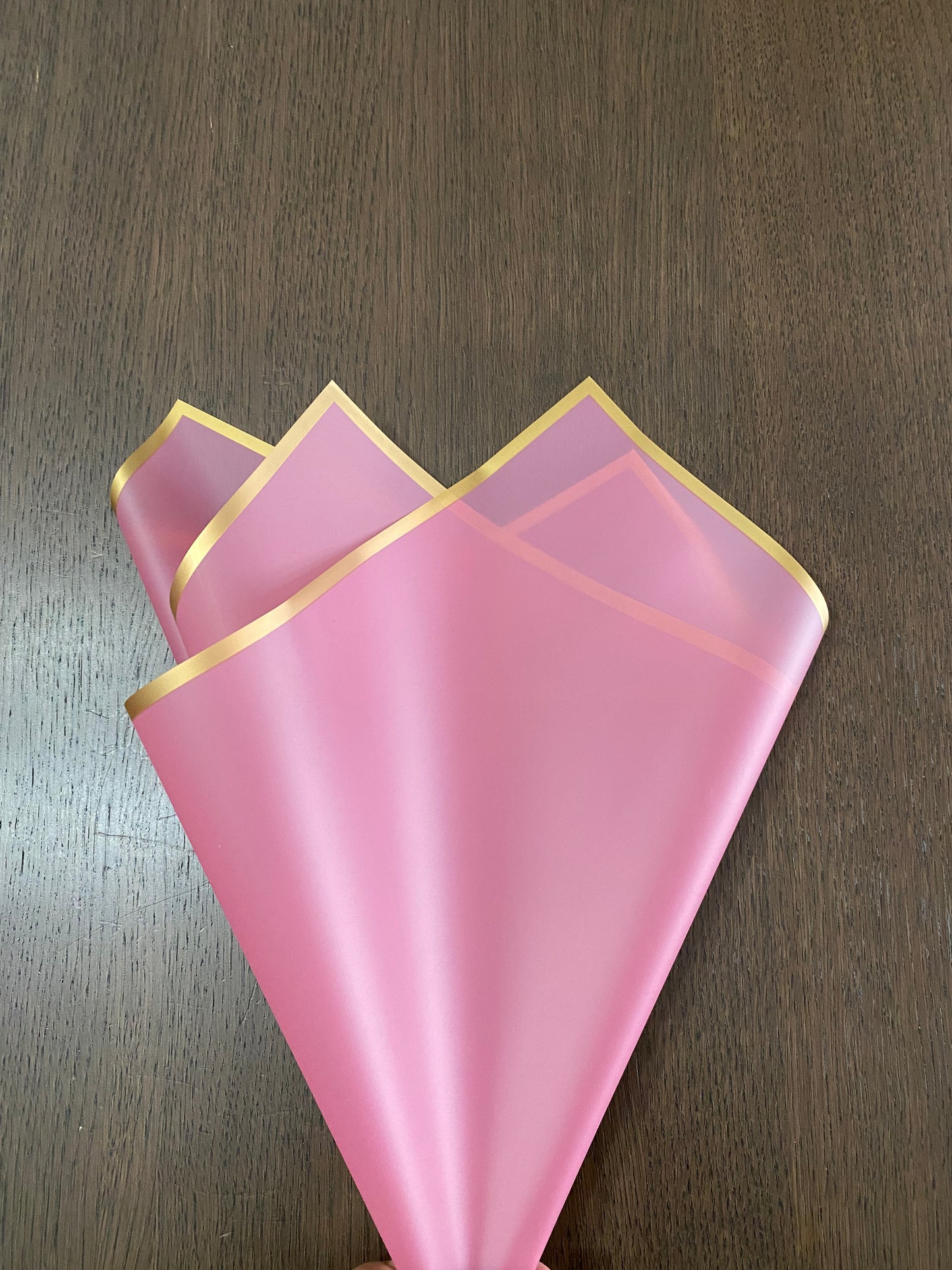 Plum pink gold border wrapping paper