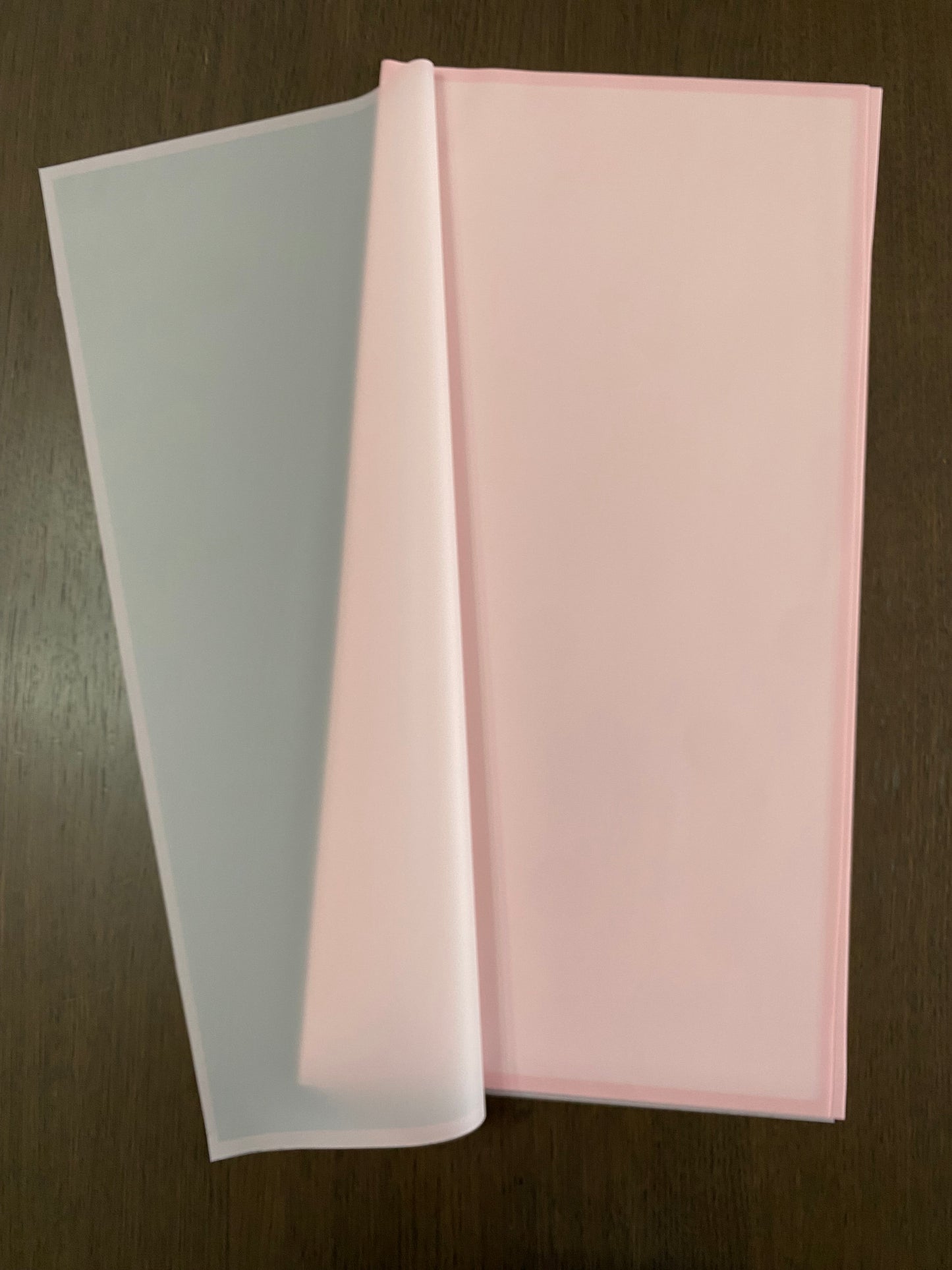 Frosted Pink/ Pink Border Wrapping Paper