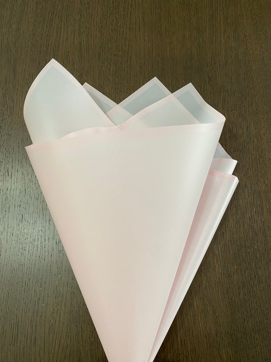 Frosted Pink/ Pink Border Wrapping Paper