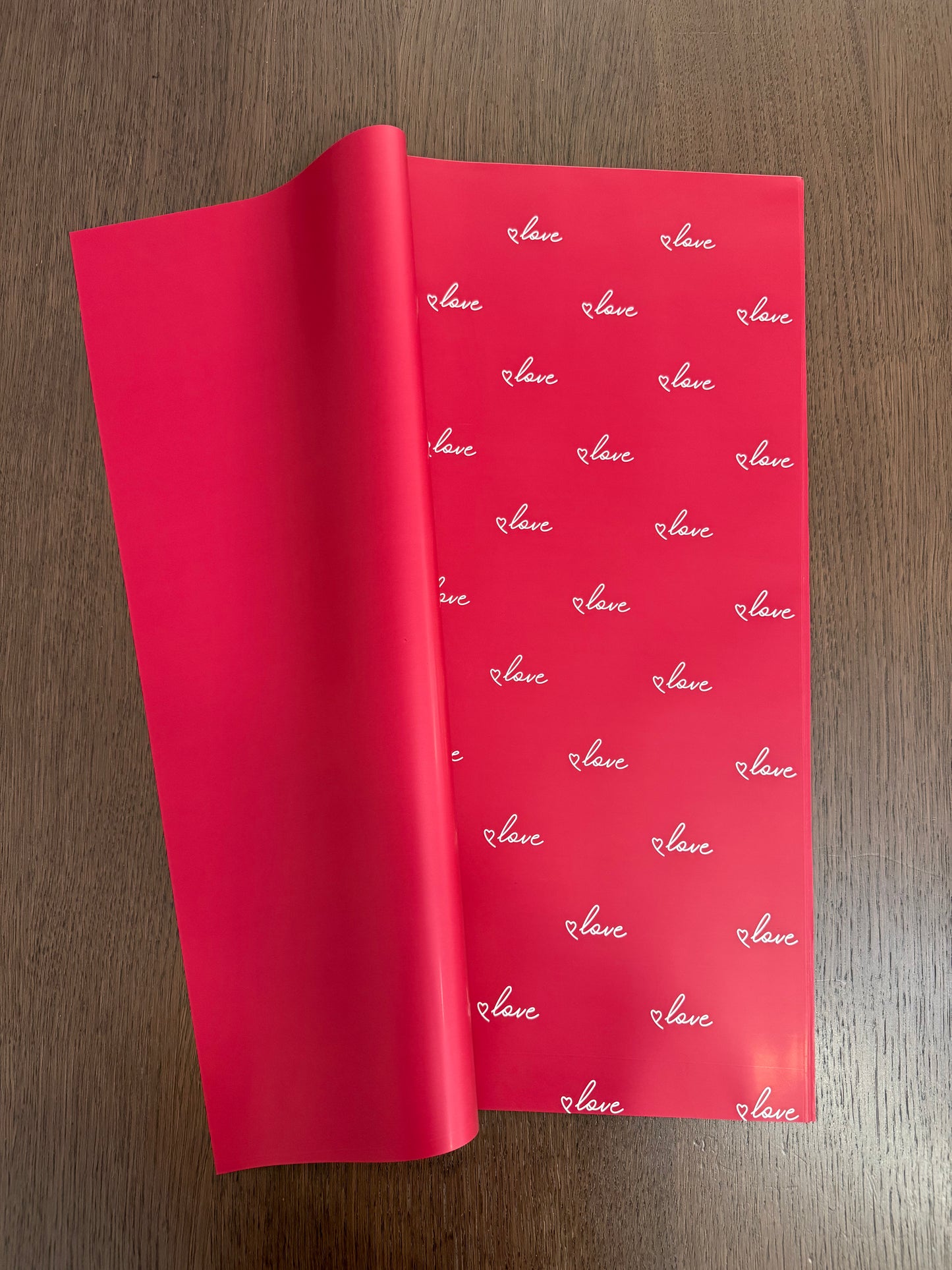 D&A002 wine Red -Love- Wrapping Paper