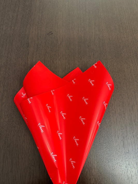 D&A002 Red -Love- Wrapping Paper