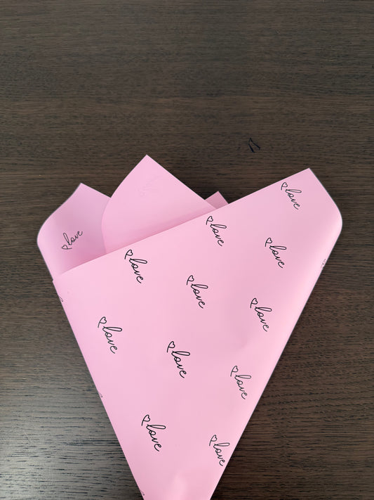 D&A002 Pink -Love- Wrapping Paper