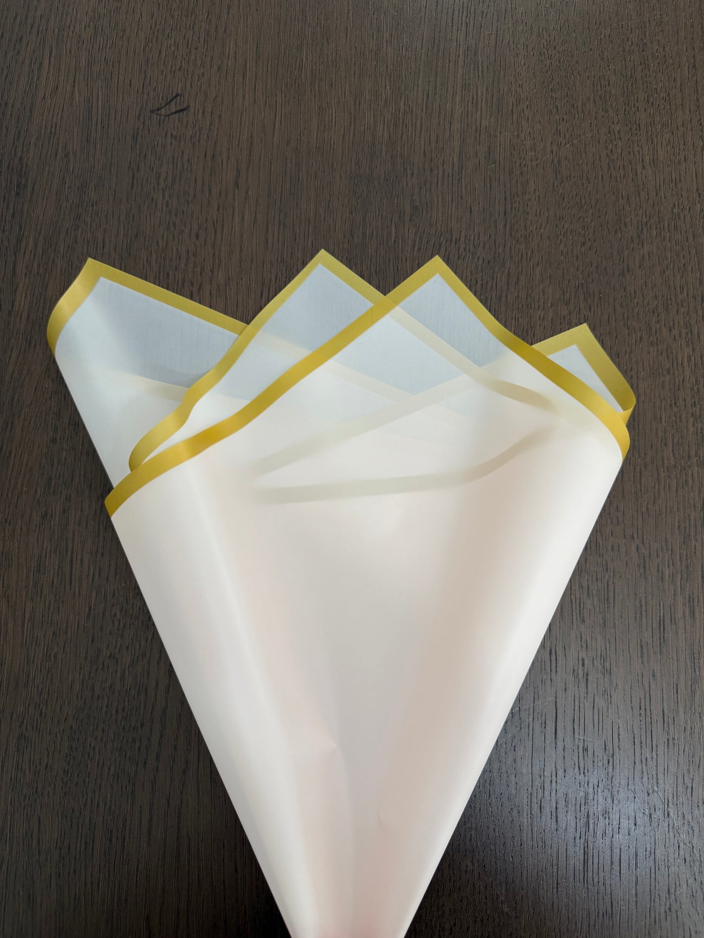 P.GDM-B Frosted Pink/Gold Border Wrapping Paper