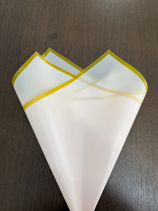 P.GDM-B Frosted Light Pink Gold Border Wrapping Paper