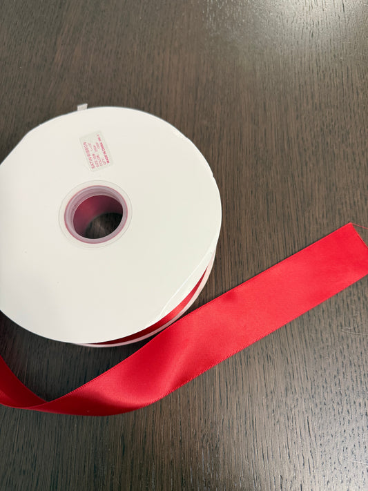 100 Yards Wine Red Satin Ribbon