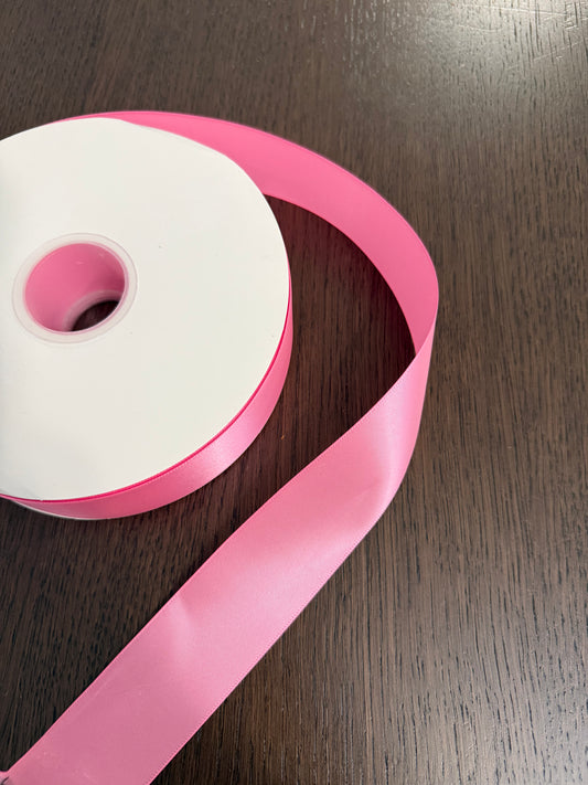 100 Yards Pink Satin Ribbon