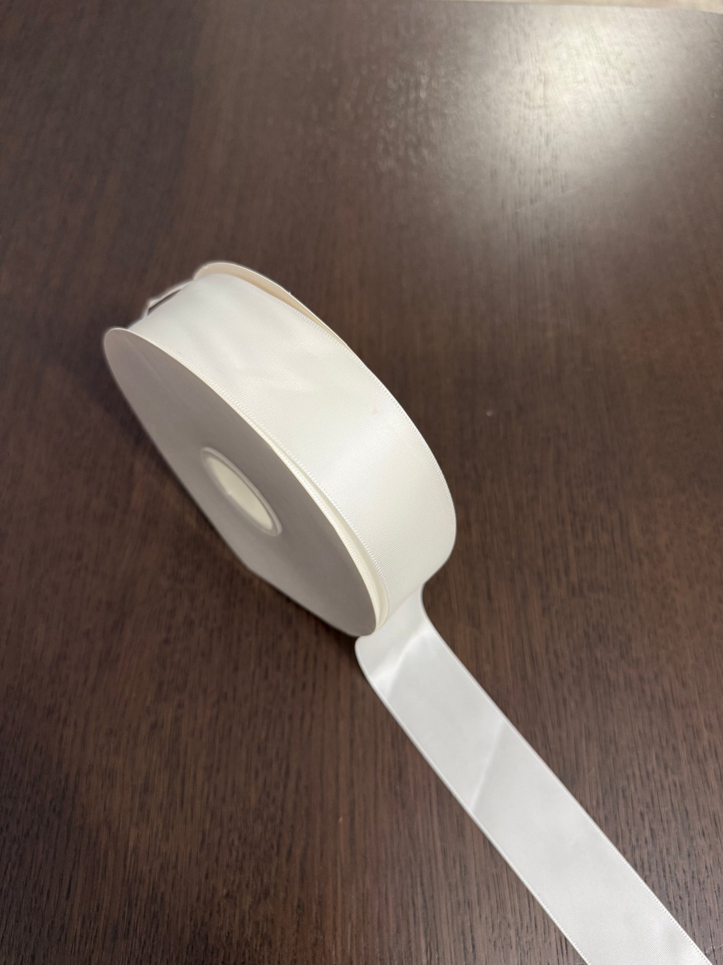 100 Yards White Satin Ribbon