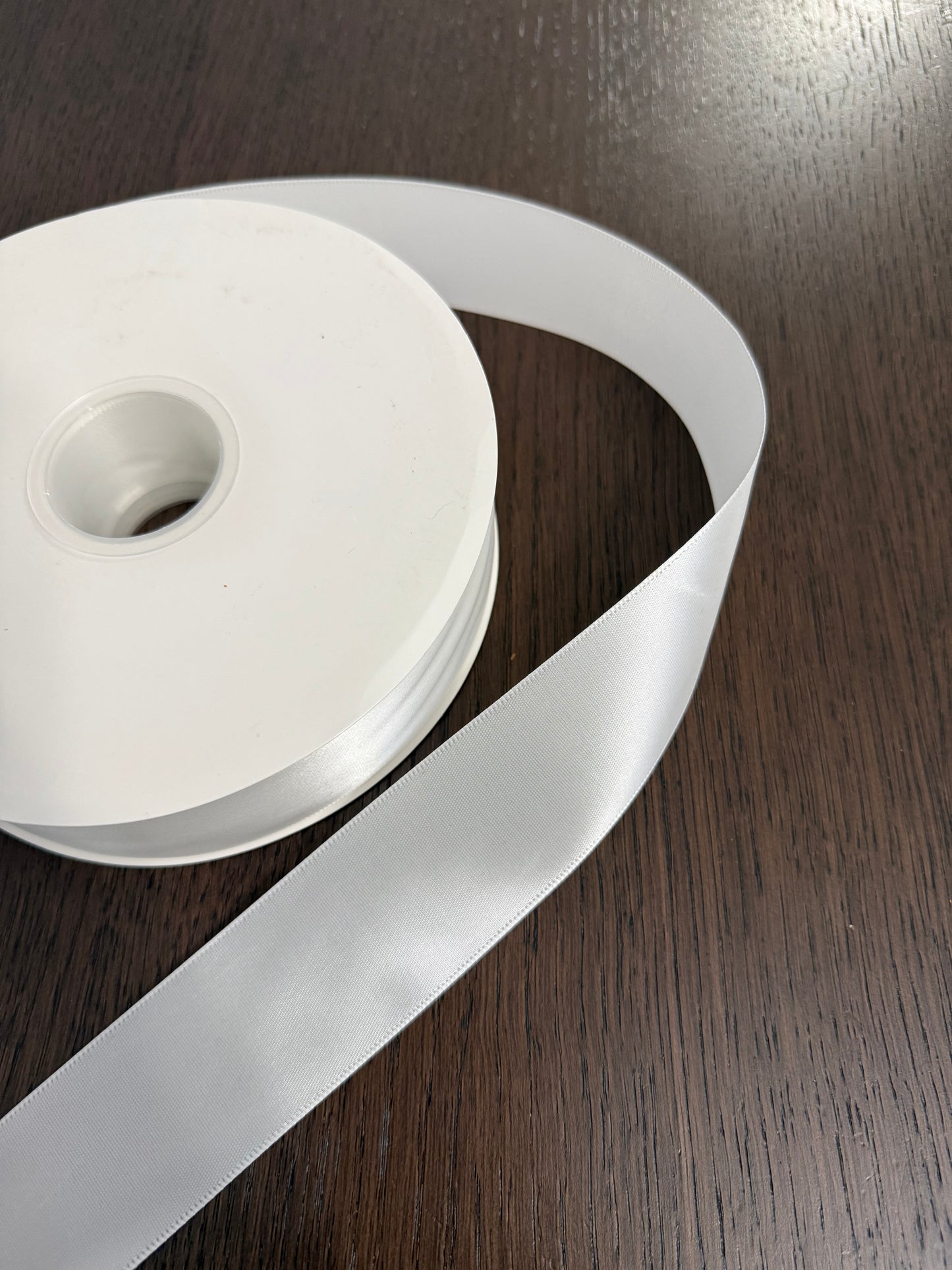 100 Yards White Satin Ribbon