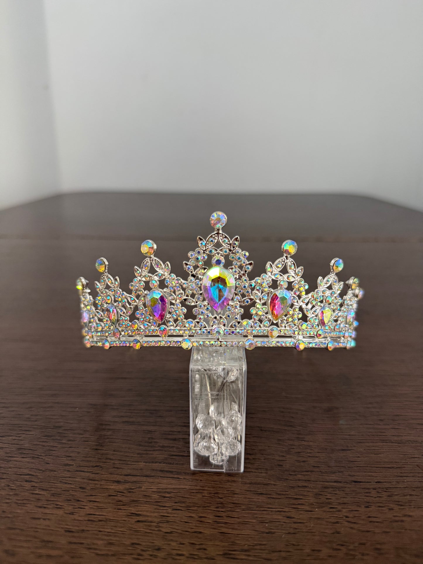 AB/Silver Rhinestone Tiara