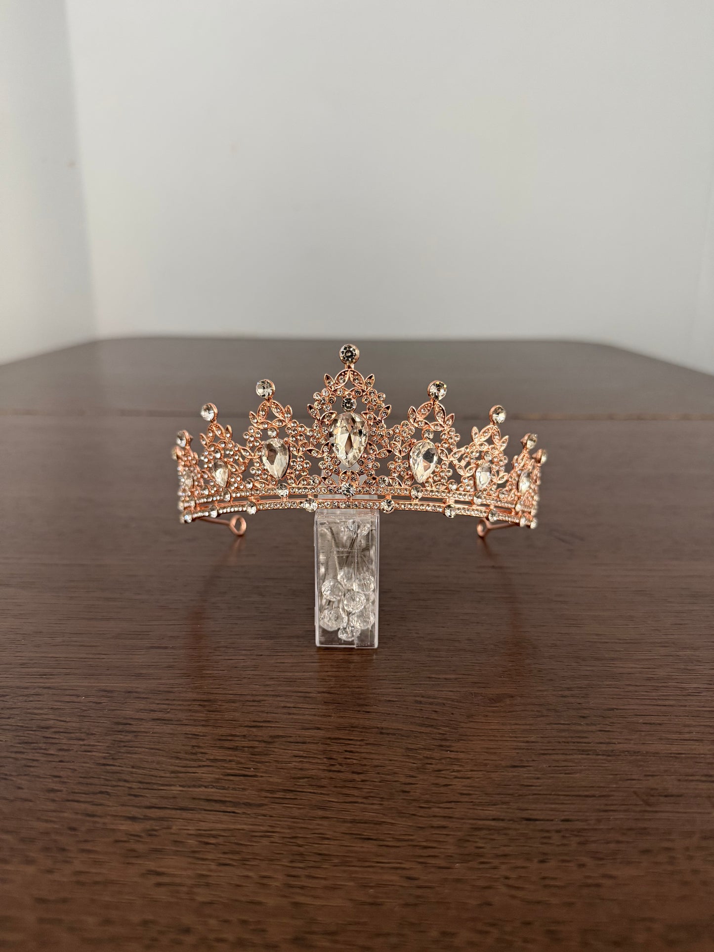 Clear/Rose Gold Rhinestone Tiara