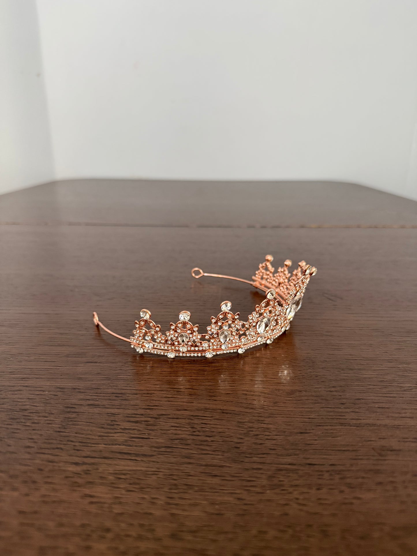 Clear/Rose Gold Rhinestone Tiara