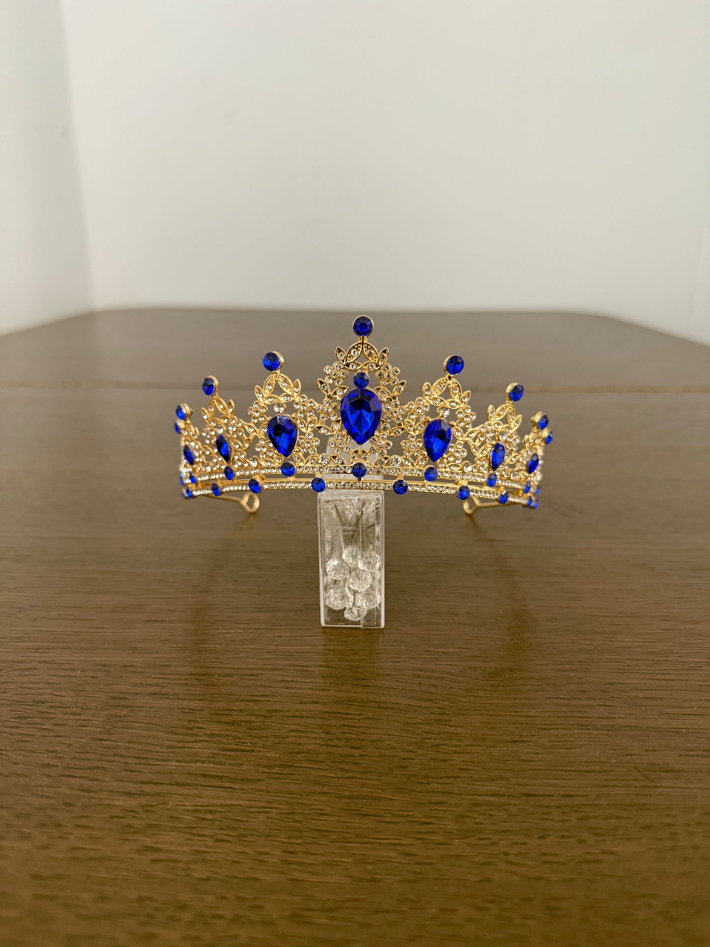 Blue/Gold Rhinestone Tiara