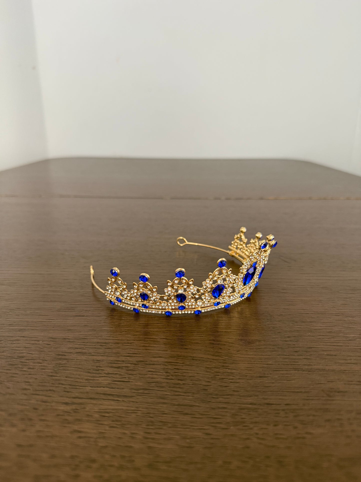 Blue/Gold Rhinestone Tiara