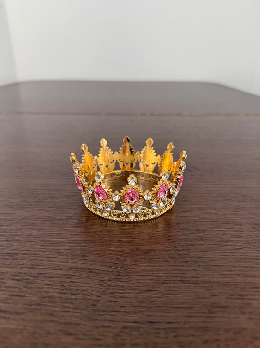 Pink/Gold Crystal Crown