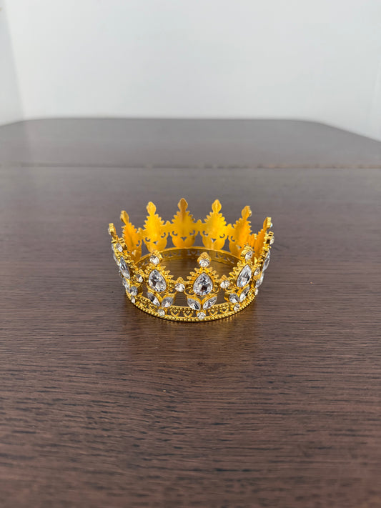 Clear/Gold Crystal Crown