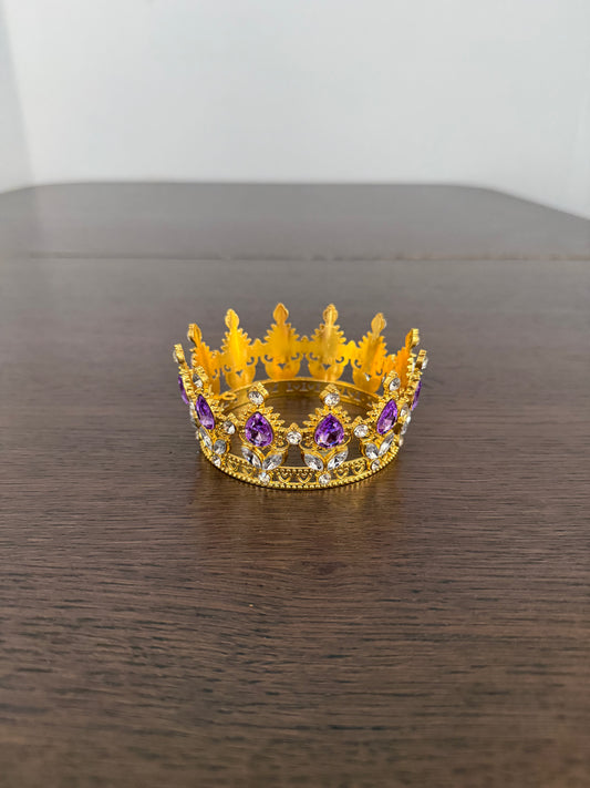 Purple/Gold Crystal Crown