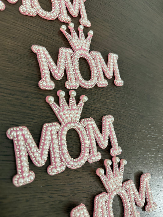 4pack Pink -MOM- Pearl Decoration