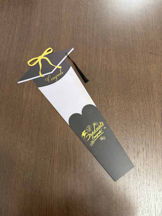 B.BSMBYDZ Black Graduation  Flower Paper Card