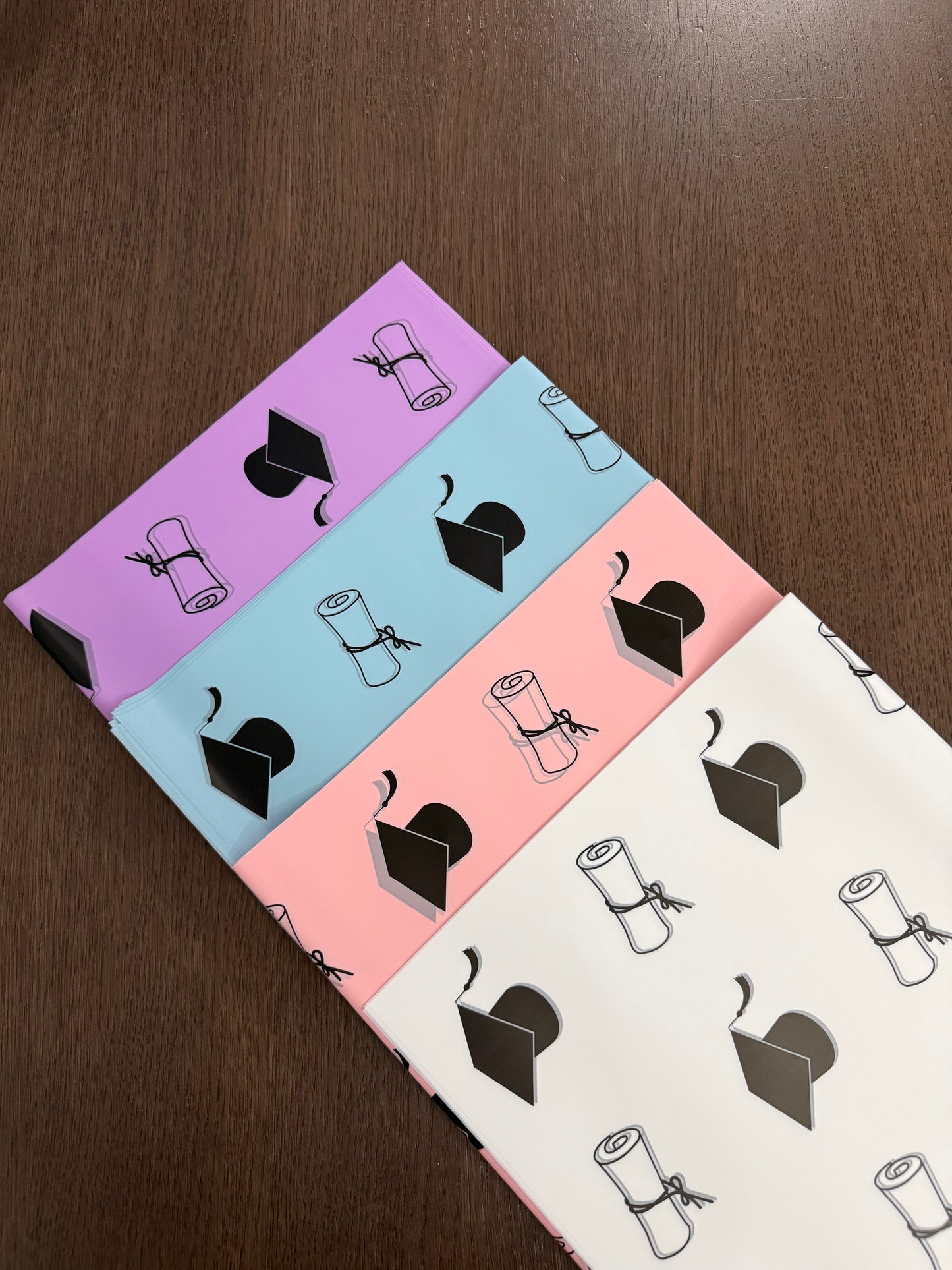 P.HSZ-BYJ Light Blue Graduation wrapping paper
