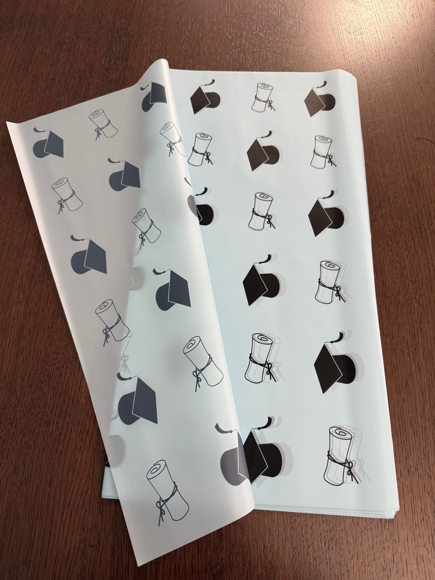 P.HSZ-BYJ Light Blue Graduation wrapping paper