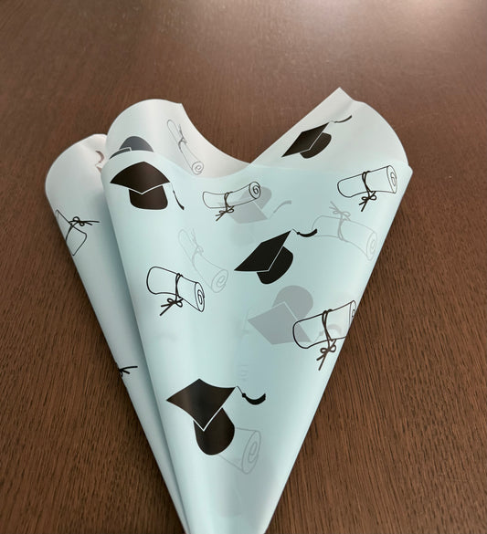 P.HSZ-BYJ Light Blue Graduation wrapping paper