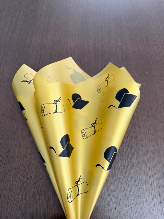 P.HSZ-BYJ Gold Graduation wrapping paper