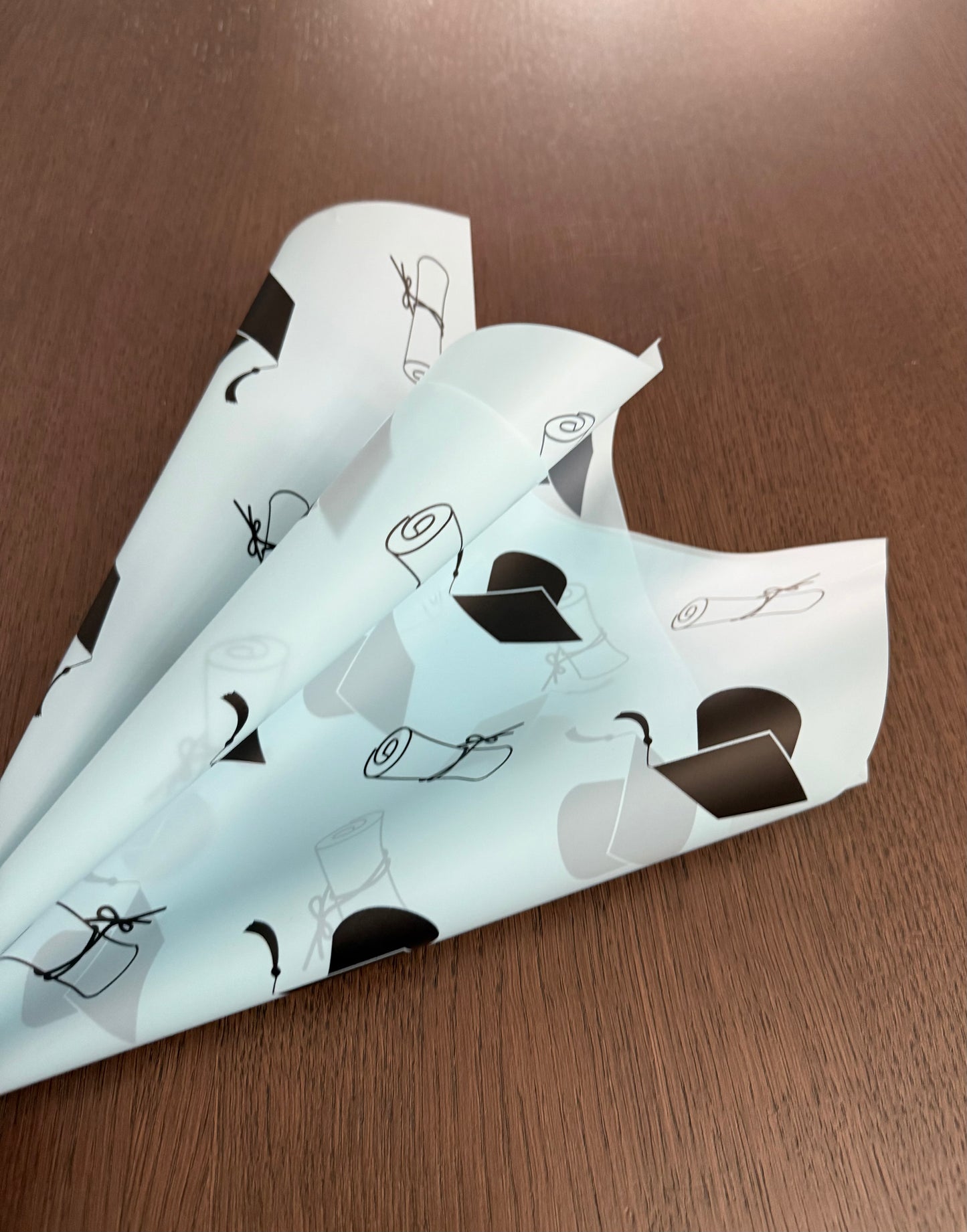 P.HSZ-BYJ Light Blue Graduation wrapping paper