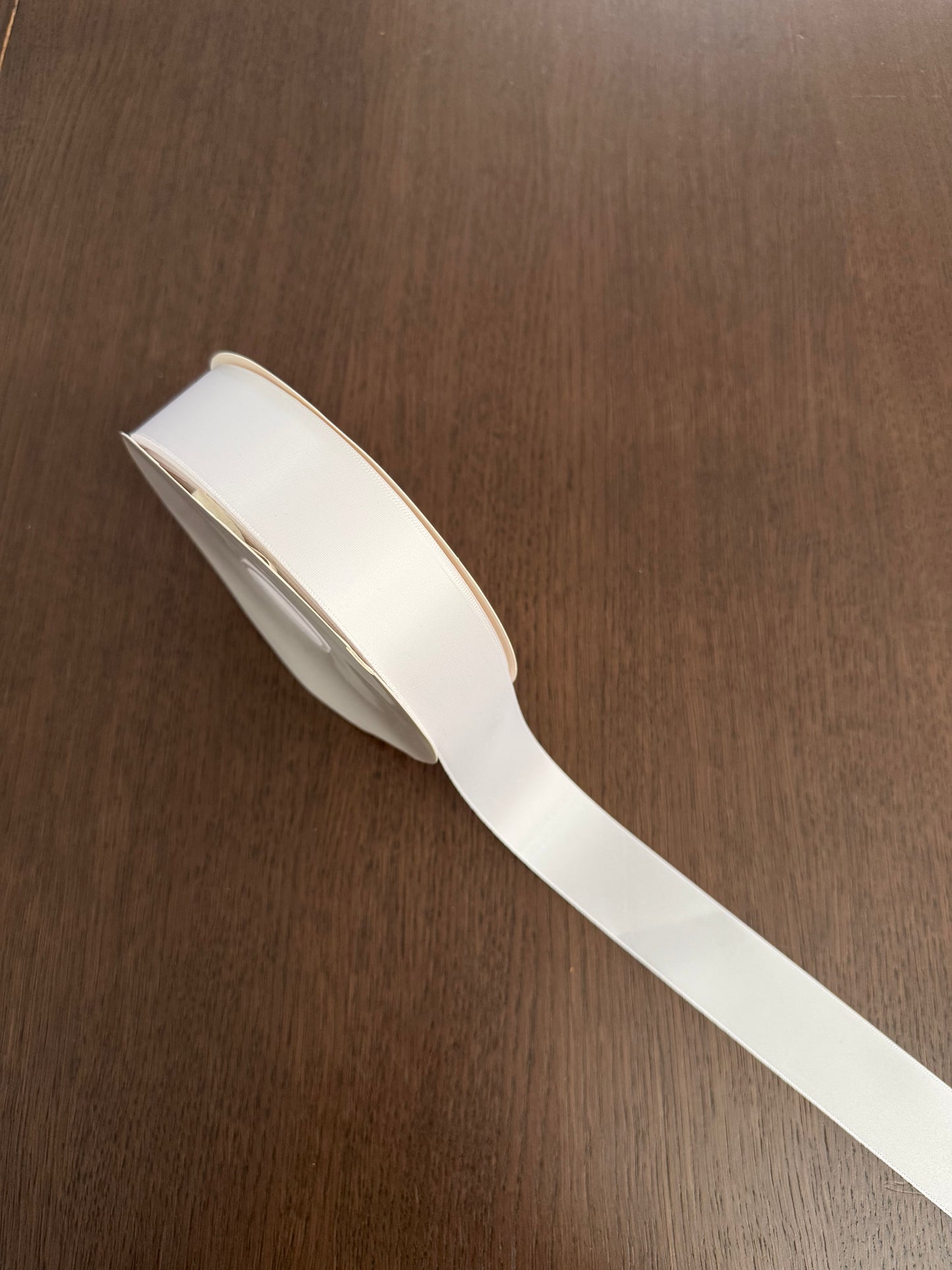R.CSZD 100yd White single Face Satin Ribbon