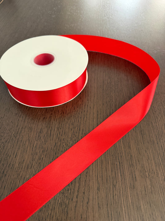 R.CSZD 100yd Red single Face Satin Ribbon