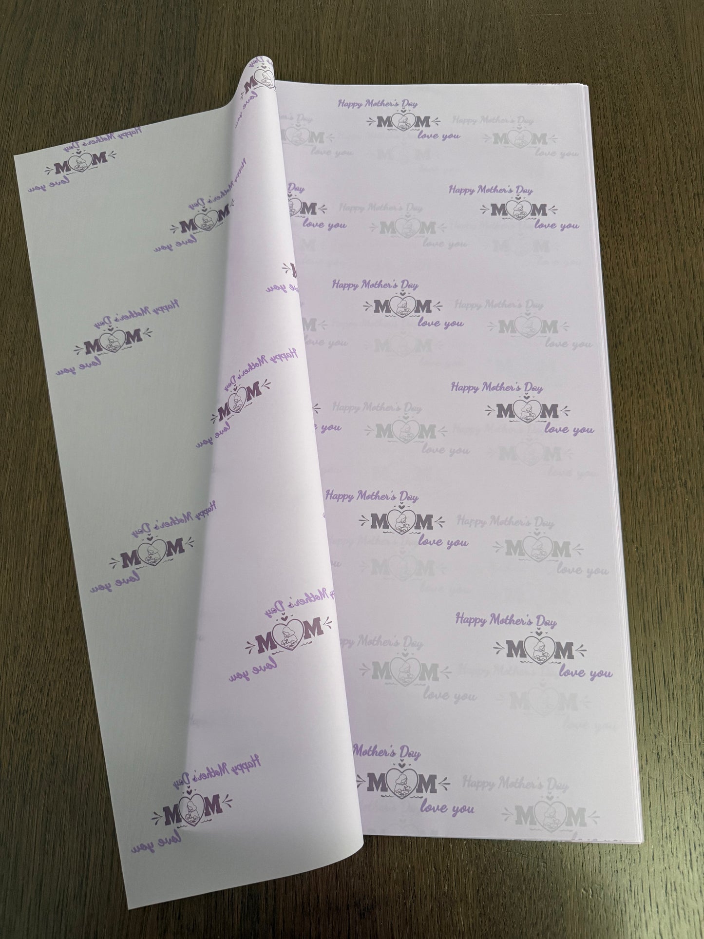P.MQJKL Lilac -MOM- Semitransparent Wrapping Paper