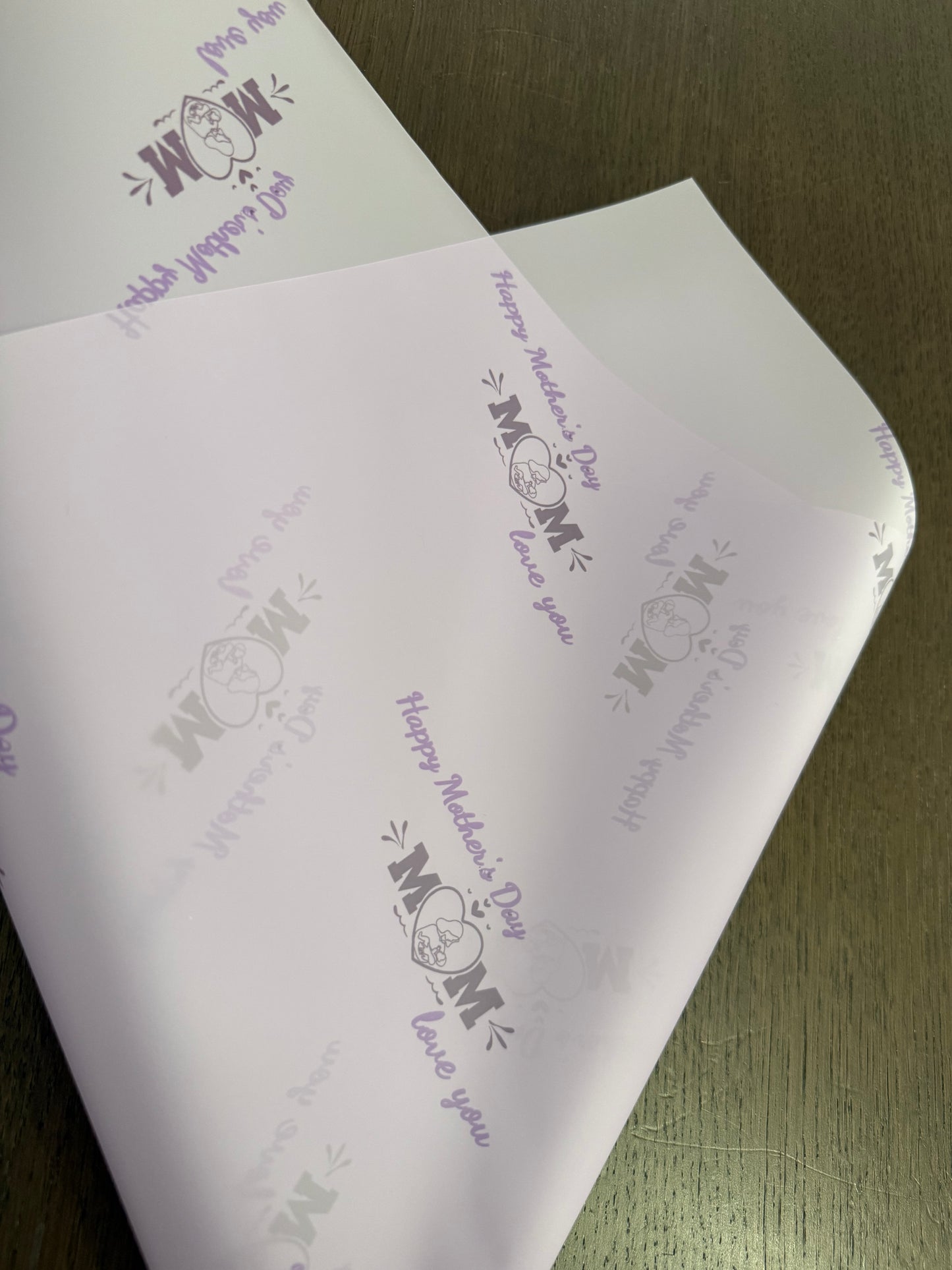 P.MQJKL Lilac -MOM- Semitransparent Wrapping Paper