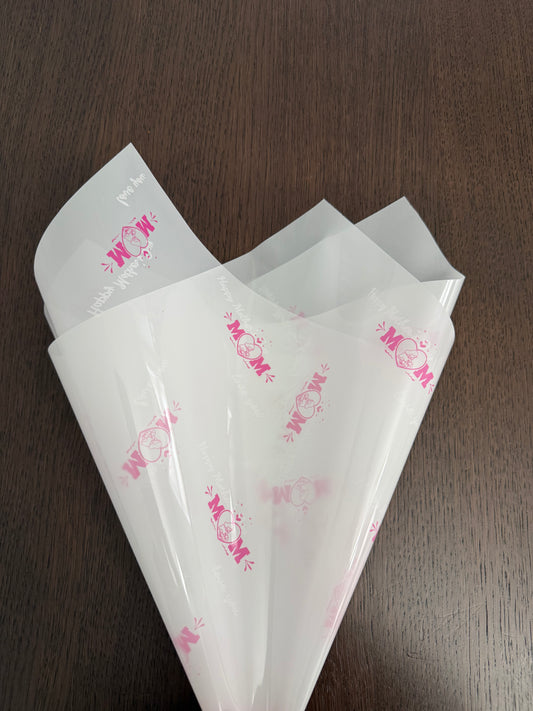 P.MQJKL White -MOM- Semitransparent Wrapping Paper