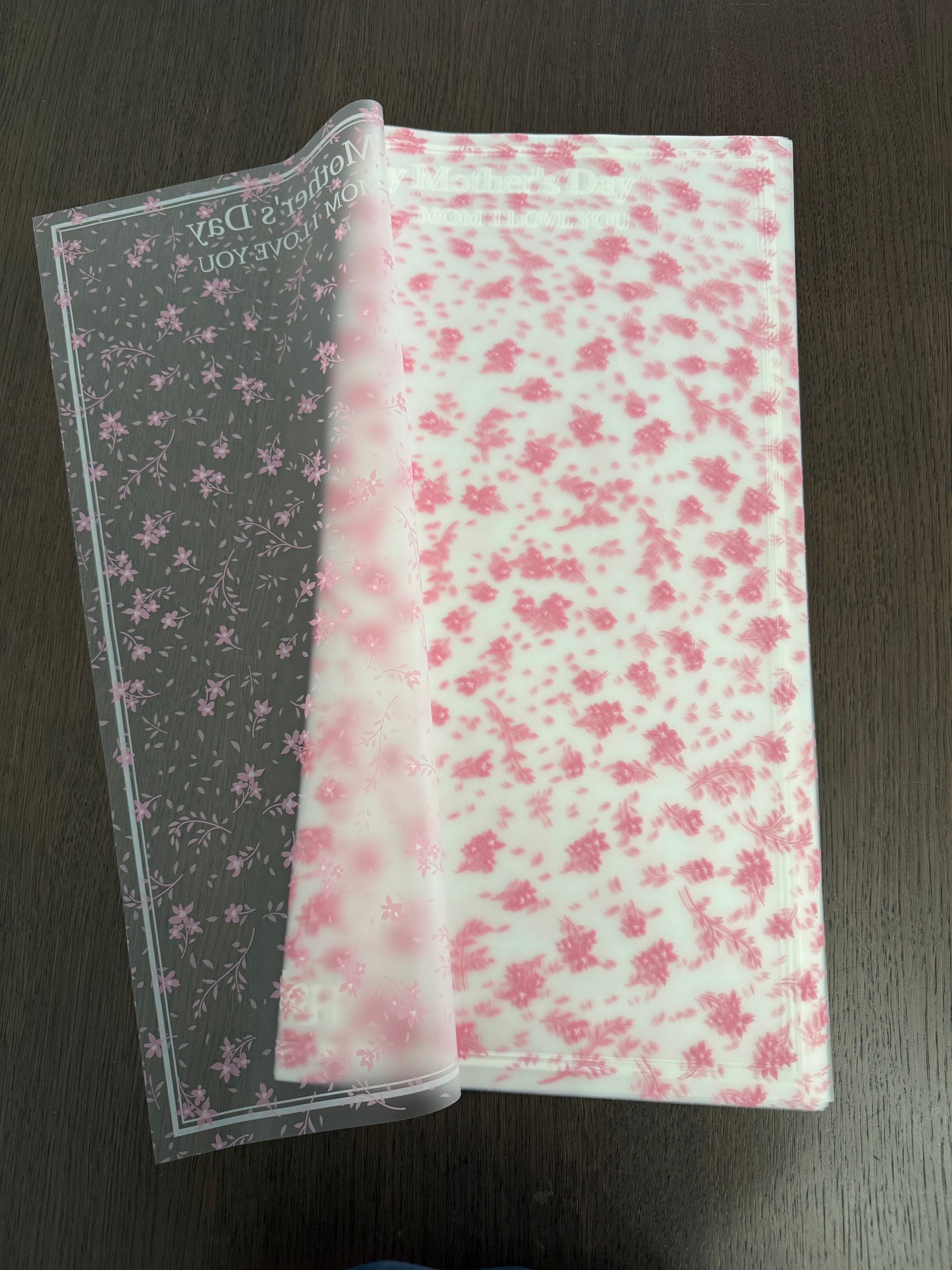 P.WM-033 Pink "Happy Mother's Day" Wrapping Paper