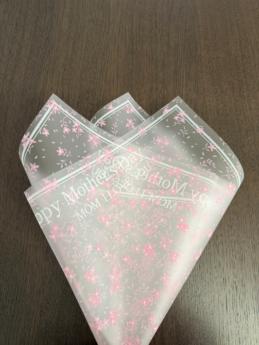 P.WM-033 Pink "Happy Mother's Day" Wrapping Paper
