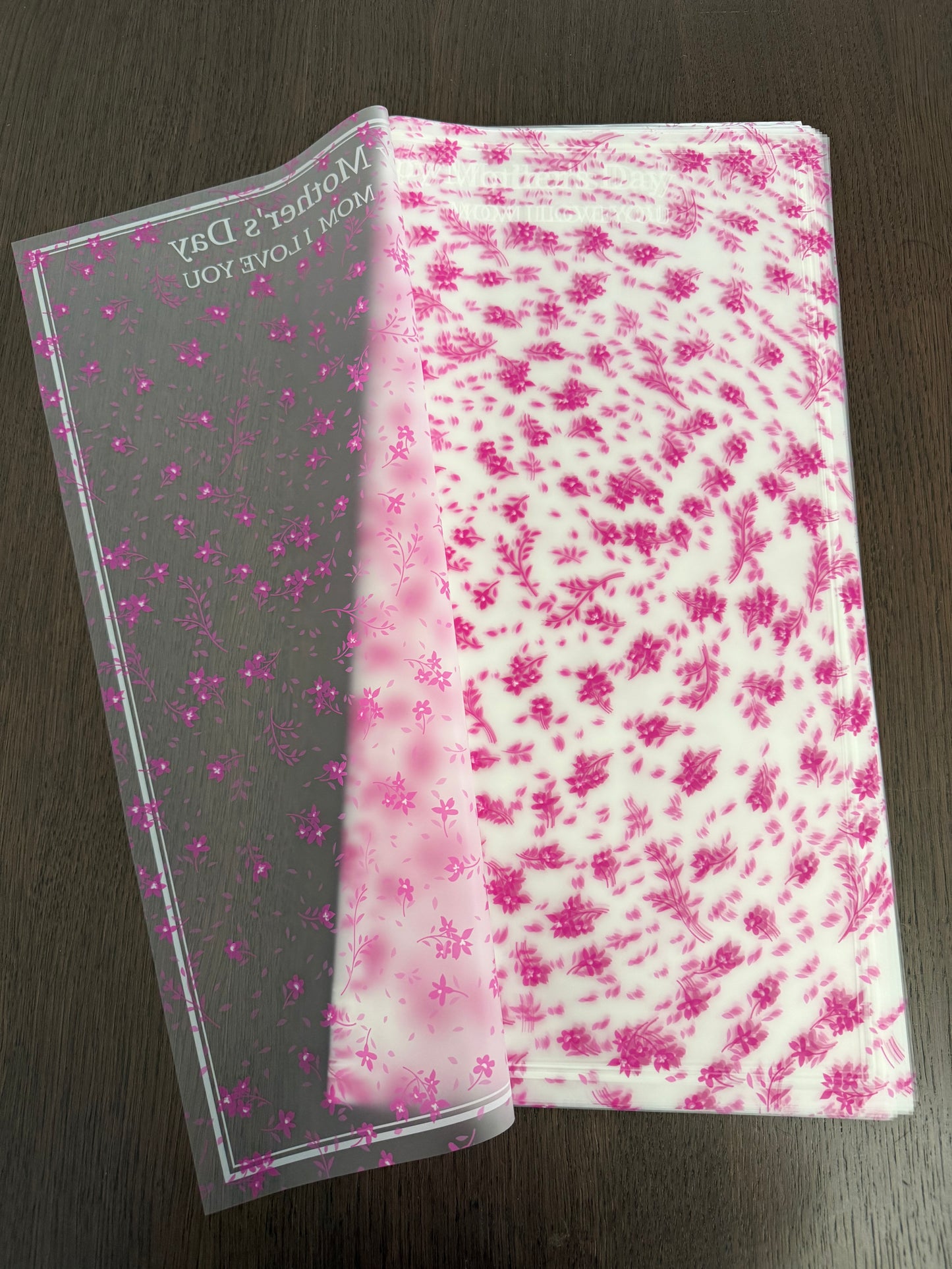 P.WM-033 Fuchsia "Happy Mother's Day" Wrapping Paper