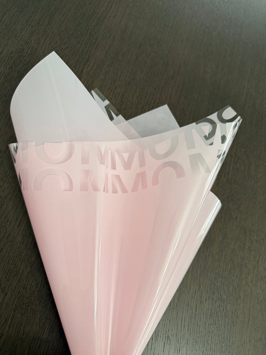 P.WAMQJ -MOM- Pink Wrapping Paper (10 Sheet)