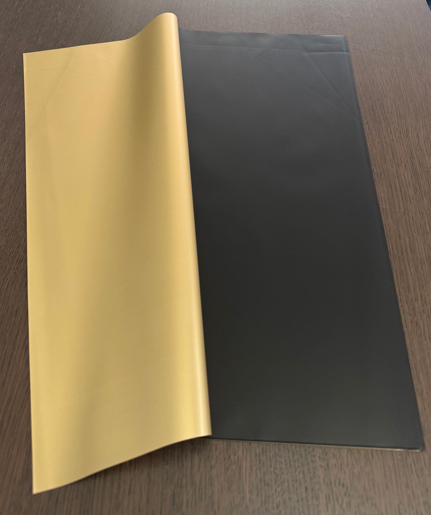 P.GOY Black/Gold Double Sided Wrapping Paper