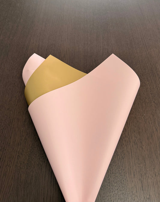 P.GOY Pink/Gold Double Sided Wrapping Paper