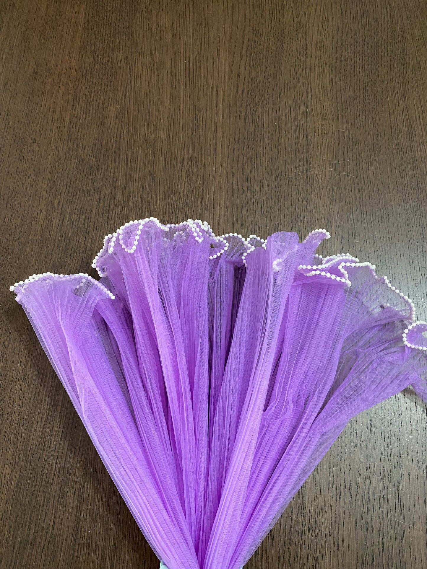 Purple Mesh with Pearls