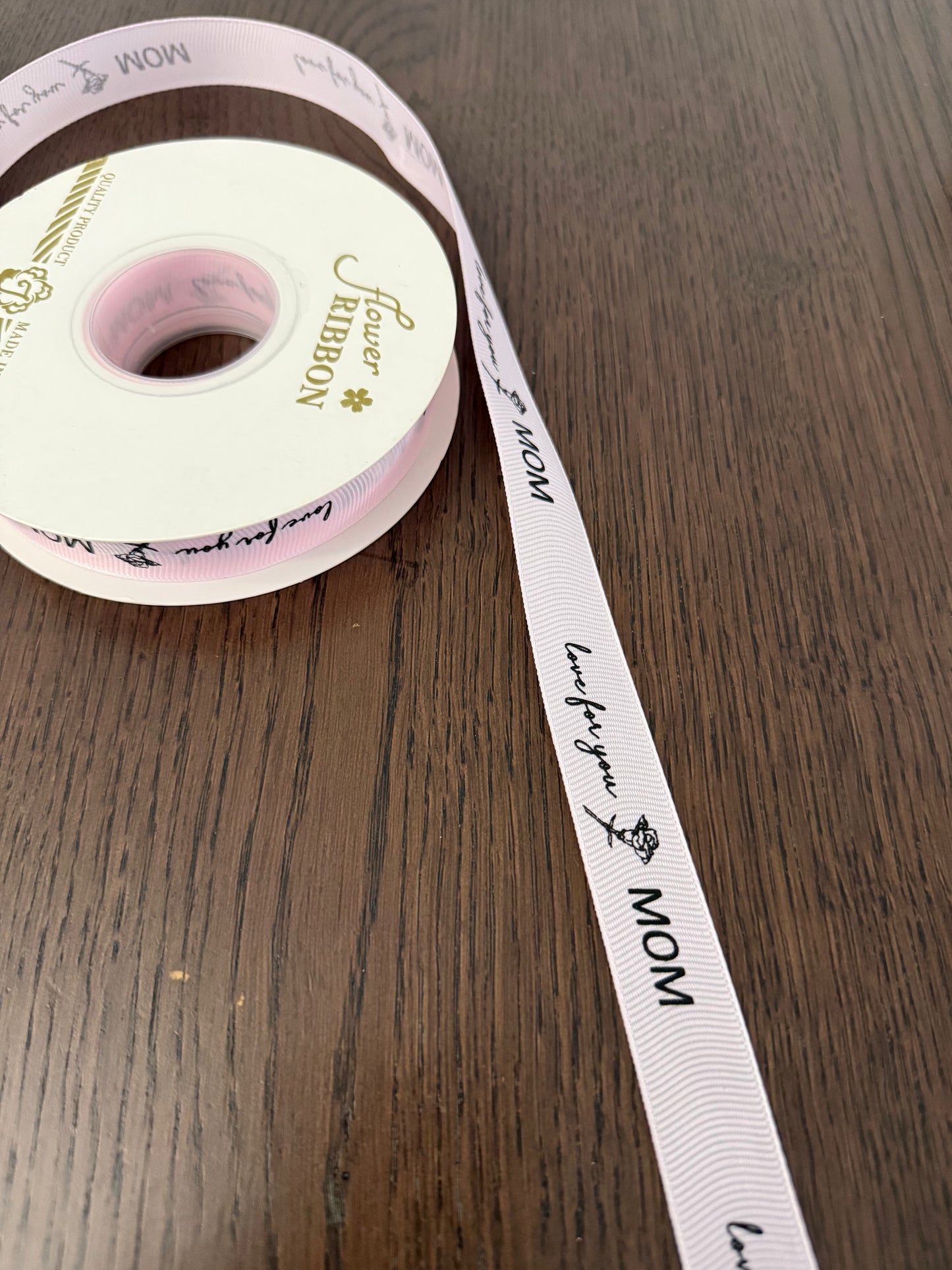 Light Pink -LOVE FOR YOU MOM- Ribbon